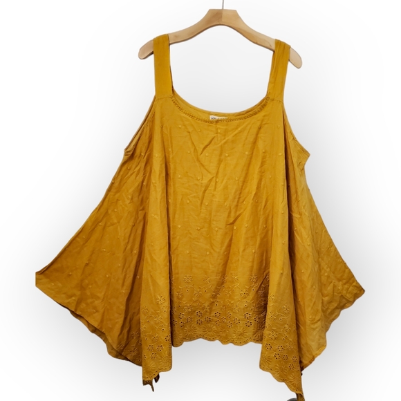 Indigo Thread Co Women's Thin Strap Hippie Tank Top sz 1X - Picture 3 of 6